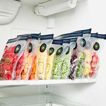 FoodSaver Reusable Vacuum Zipper Bags for Food Preservation
