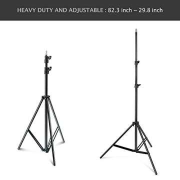 LS LIMO STUDIO LIMOSTUDIO 20 x 28 in Soft Box Reflector, 82.3" Light Stand Tripods, White Diffuser Cover, 55" Boom Stand, 78" Tripod and Sand Bag Combo, Carry Bag, 45W CFL Bulbs, AGG891