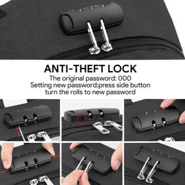 AMBOR Travel Laptop Backpack - Anti Theft USB Charging