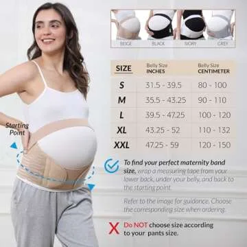 NeoTech Care Pregnancy Support Maternity Belt - Ultimate Belly Brace for Comfort