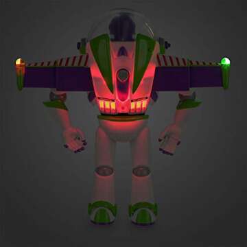 Disney Store Official Buzz Lightyear Interactive Talking Action Figure from Toy Story, Features 10+ English Phrases, Interacts with Other Figures and Toys