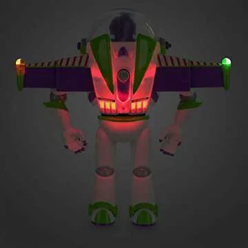 Disney Store Official Buzz Lightyear Interactive Talking Action Figure from Toy Story, Features 10+ English Phrases, Interacts with Other Figures and Toys