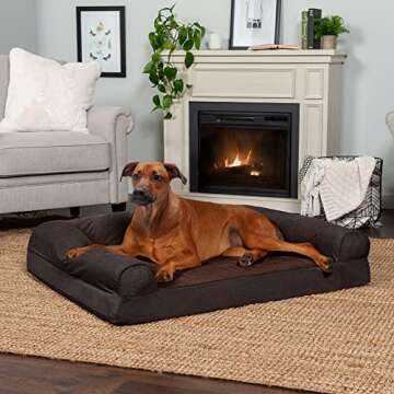 Cozy Orthopedic Dog Bed for Large Dogs in Plush Design