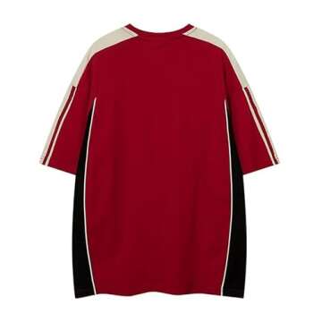 Aelfric Eden Oversized Graphic Tees Men Contrast Color Speedway Racing Tee Unisex Streetwear Tshirt ...