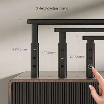 Ergonomic Height Adjustable Monitor Stand for Comfort