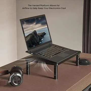 Ergonomic Height Adjustable Monitor Stand for Comfort