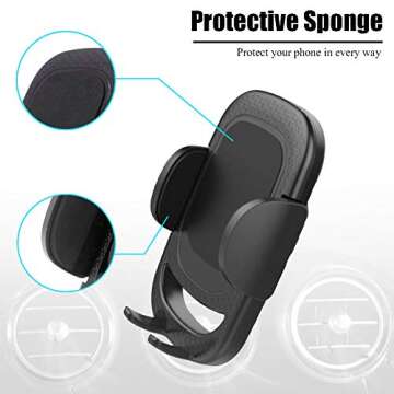 Hesanzol Car Phone Holder for Round Air Vent