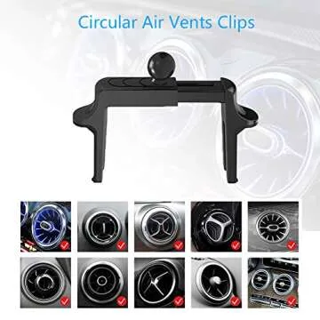 Hesanzol Car Phone Holder for Round Air Vent Secure Mounting