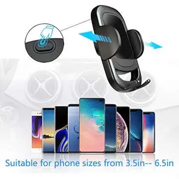 Hesanzol Car Phone Holder for Round Air Vent Secure Mounting