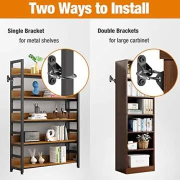 Ougourim Furniture Anchors (10 Packs) Anti Tip Furniture Anchors for Baby Proofing, Furniture Wall Anchor Earthquake Straps for Furniture Dresser Wall Safety Anchor Furniture Fasteners to Wall, Black