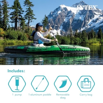 Intex Challenger K1 Inflatable Kayak for Easy Paddling