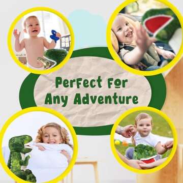 DreamsBe Dinosaur T-Rex Stuffed Animal 6 Toys in 1