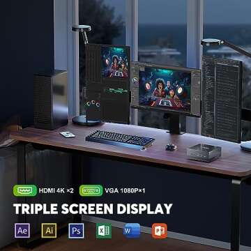 ACEMAGIC Mini PC, i5-11320H(Up to 4.5 GHz) Mini Computer Desktop PC, 16GB DDR4 512GB M.2 NVMe PCIe 3.0 SSD Mirco Computer Tower, Support 4K/WiFi 6/BT 5.2/Dual HDMI/LAN/USB 3.0/VESA for Office