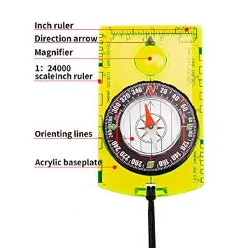6-Piece Lightweight Compass for Hiking and Camping