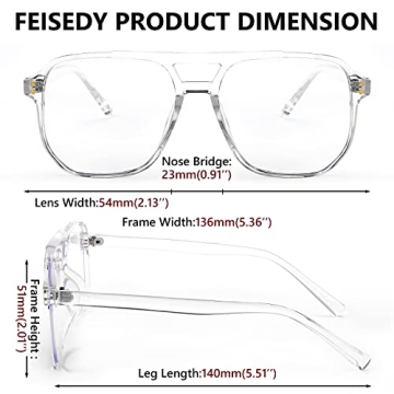 FEISEDY Stylish Anti Blue Light Blocking Glasses for All