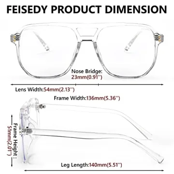FEISEDY Stylish Anti Blue Light Blocking Glasses for All