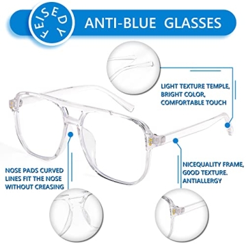FEISEDY Stylish Anti Blue Light Blocking Glasses for All