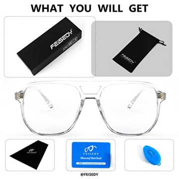 FEISEDY Stylish Anti Blue Light Blocking Glasses for All