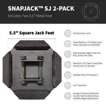 SnapPad SnapJack SJ | Premium RV Leveling Blocks Pack of 2
