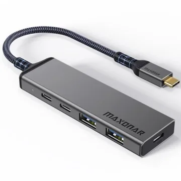 Maxonar 5-in-1 USB C Hub: 100W PD & 5Gbps Ports for MacBook & iPhone 15