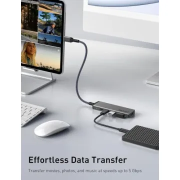 Maxonar 5-in-1 USB C Hub 100W PD 5Gbps Ports MacBook iPhone 15