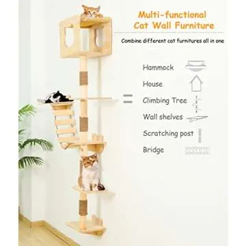 Stylish Wall Mounted Cat Tree House for Happy Cats