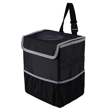 Olitec Car Trash Can - Waterproof 2.5 Gallon Organizer for Vehicles