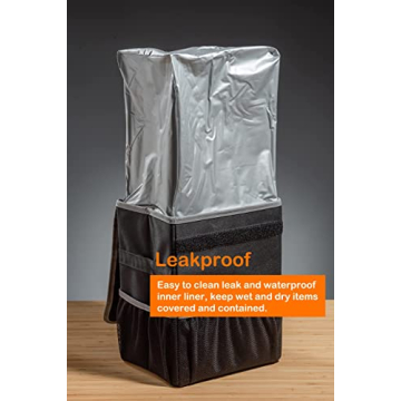 Olitec Car Trash Can - Waterproof 2.5 Gallon Organizer for Vehicles