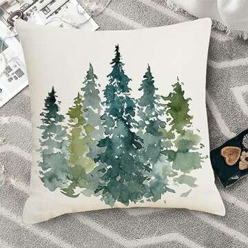 AWJTNCQ Christmas Dark Green Tree Pillow Covers - Set of 2