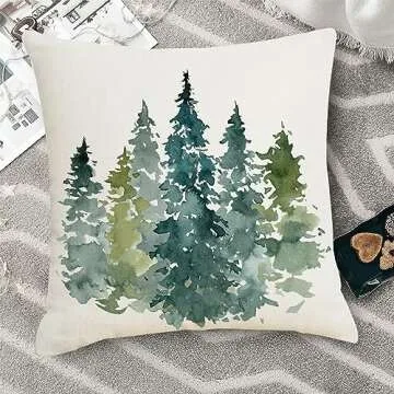AWJTNCQ Christmas Dark Green Tree Pillow Covers - Set of 2