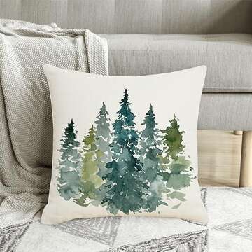 AWJTNCQ Christmas Dark Green Tree Pillow Covers - Set of 2