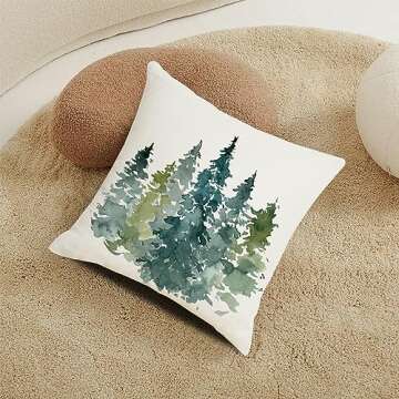 AWJTNCQ Christmas Dark Green Tree Pillow Covers - Set of 2