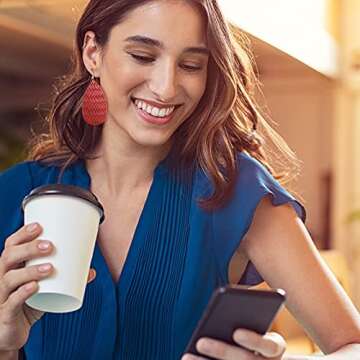 25 Pairs Faux Leather Earrings Teardrop Dangle Lightweight Leaf Earrings for Valentine's Day Christmas(Beautiful Style)