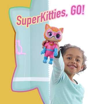 Just Play Disney Junior SuperKitties Cat-Tastic Transforming Ginny Lights and Sounds Figure, Kids Toys for Ages 3 Up