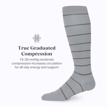 Comrad Compression Nylon Knee High Socks - 15-20mmHg Support