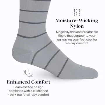 Comrad Compression Nylon Knee High Socks - 15-20mmHg Support