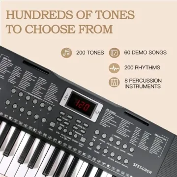 SFESGRER 61-Key Electric Piano for Beginners and Professionals