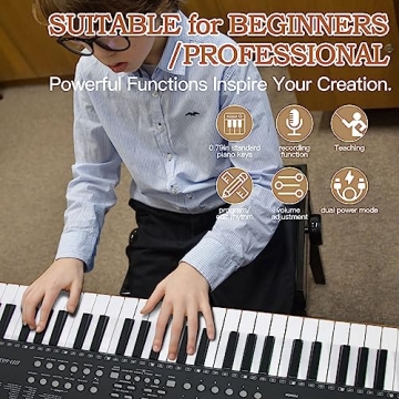 SFESGRER 61-Key Electric Piano for Beginners and Professionals