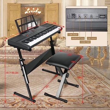 SFESGRER 61-Key Electric Piano for Beginners and Professionals