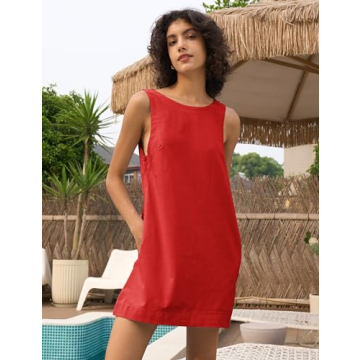 Megfie Women’s Comfortable Summer Open Back Dress