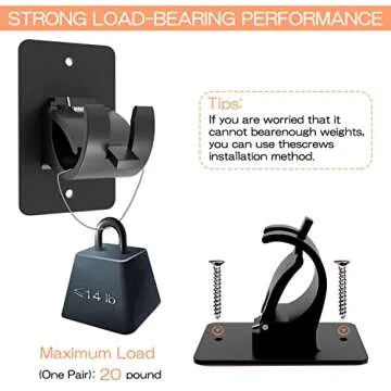 CIEMGNZOC Self Adhesive Curtain Rod Bracket Holders