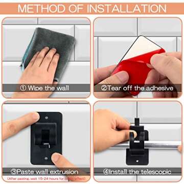 CIEMGNZOC Self Adhesive Curtain Rod Bracket Holders