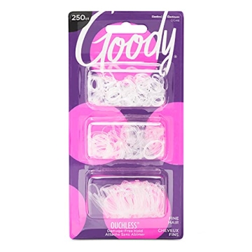 Goody Ouchless Polyband Hair Ties 250 Ct Ultra-Strong Hold