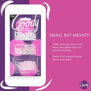 Goody Ouchless Polyband Hair Ties 250 Ct Ultra-Strong Hold