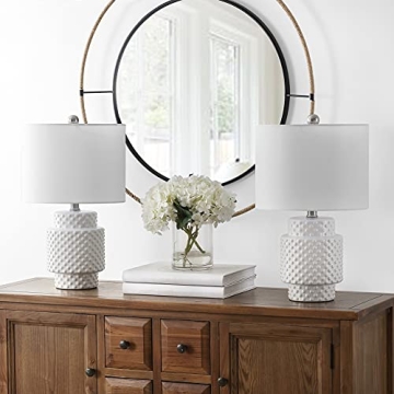 SAFAVIEH Sonter Modern White Table Lamp Set of 2