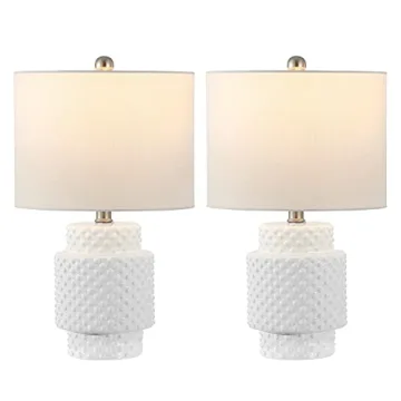 SAFAVIEH Sonter Modern White Table Lamp Set of 2