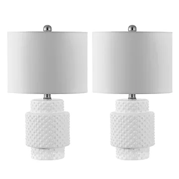 SAFAVIEH Sonter Modern White Table Lamp Set of 2