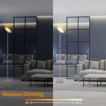 Joofo 30W LED Floor Lamp with Remote Control & Dimming