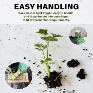 1.5” Rockwool Starter Plugs for Hydroponics, Rockwool Grow Cubes, 1 Sheets of 28 Plugs (Small)