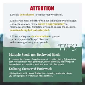 1.5” Rockwool Starter Plugs for Hydroponics, Rockwool Grow Cubes, 1 Sheets of 28 Plugs (Small)